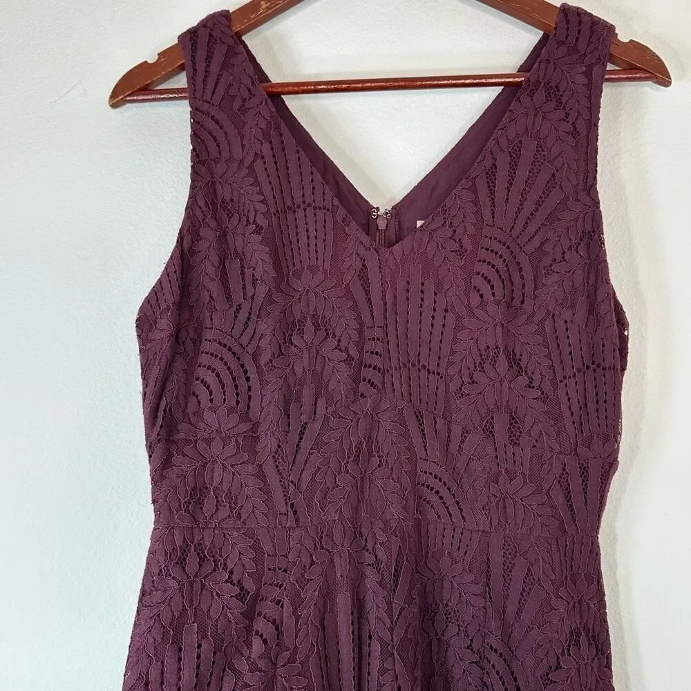 Altar’d State Madie Purple All Over Lace Jumpsuit Romper Womens Medium Boho Chic